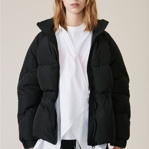 AVAILABLE. GANNI Tech Down Jacket. Size 36. Black.